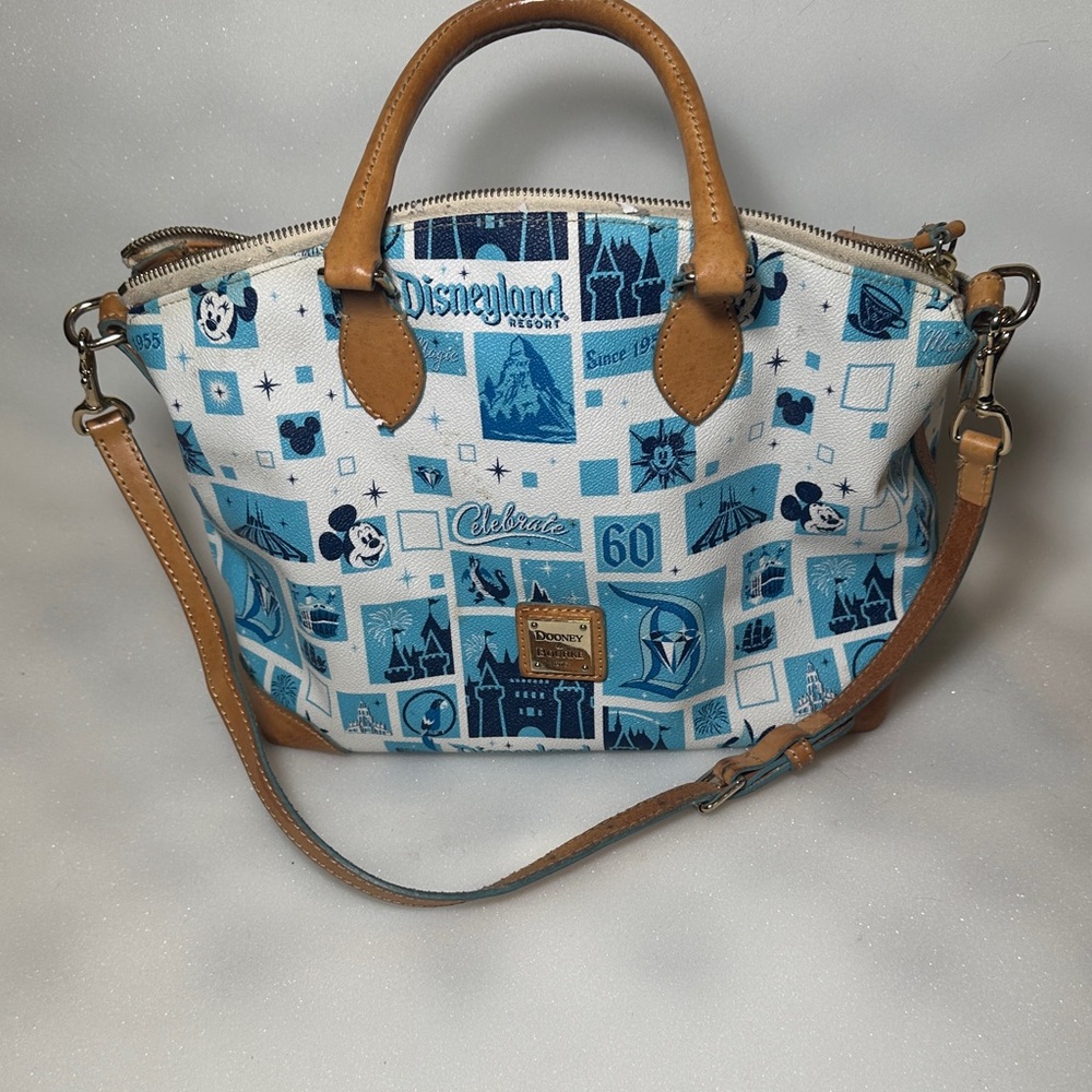 Dooney & Bourke Disney Blue and Brown Shoulder Bag